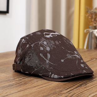 前进帽男士春夏季时尚文艺百搭蓓蕾帽牛仔日系英伦风可调节贝雷帽