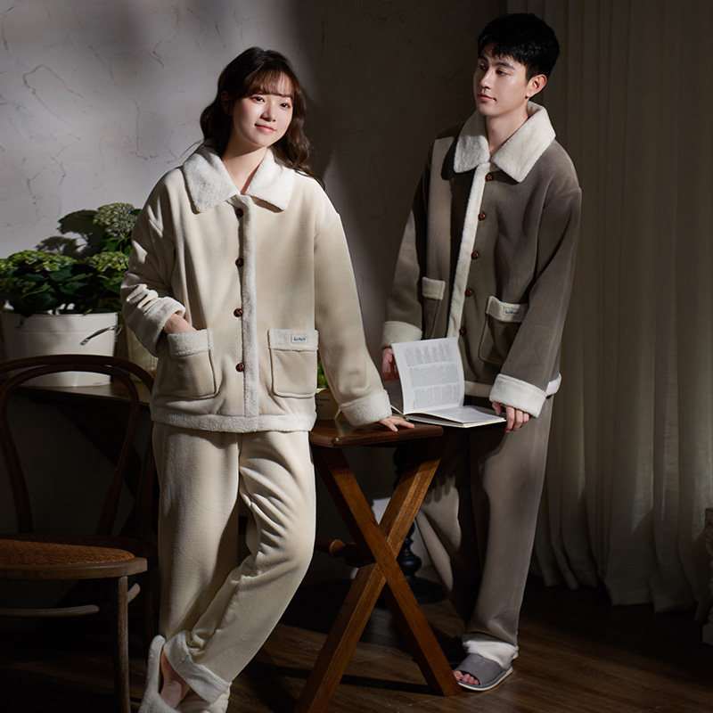 马克公主情侣睡衣秋冬款女加厚保暖珊瑚绒套装可外穿男士家居服冬,女士内衣/男士内衣/家居服,睡衣/家居服套装,淘宝优惠券,粉丝福利购,淘宝优惠卷