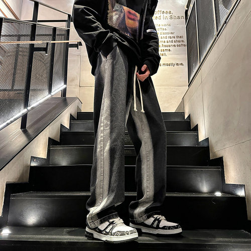 潮标蒂长裤水洗秋冬款腰部抽绳