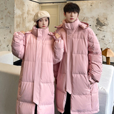 加厚潮男大领子连帽中长情侣款宽松保暖羽绒服男女102B-Y5932P185，男装羽绒服，星座102B