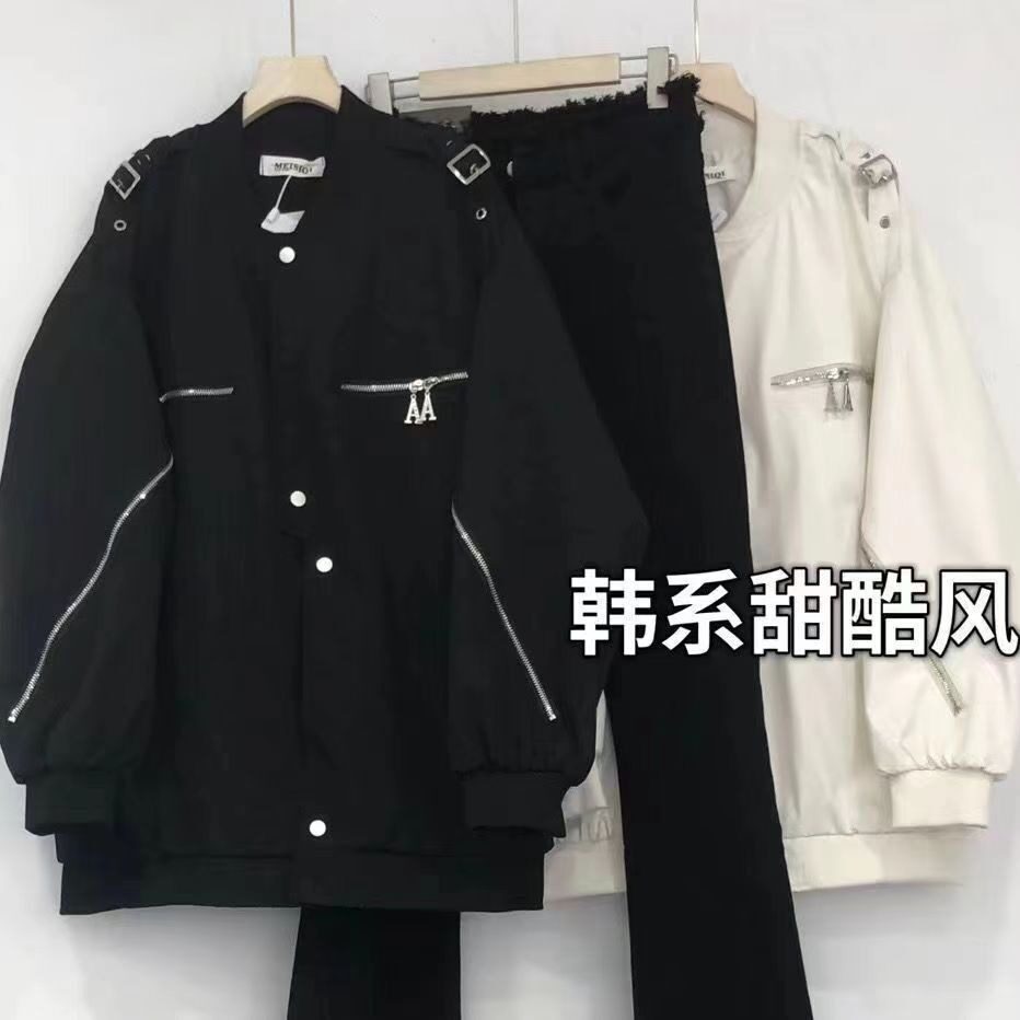 秋25冲锋衣复古拉链不规则棒球服外套宽松休闲夹克102B-jk3729P78,男装夹克,星座102B