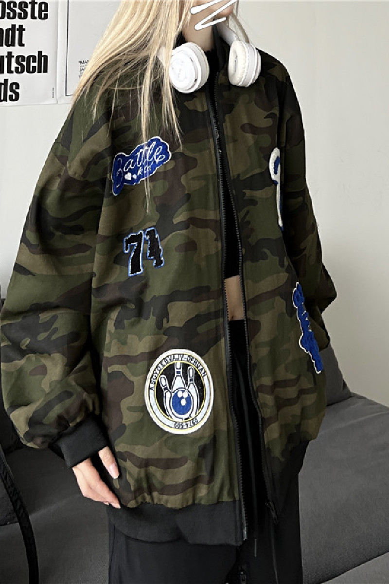 全棉工装布迷彩美式加内里复古棒球服男女宽松外套102B-J0729P98,男装夹克,星座102B