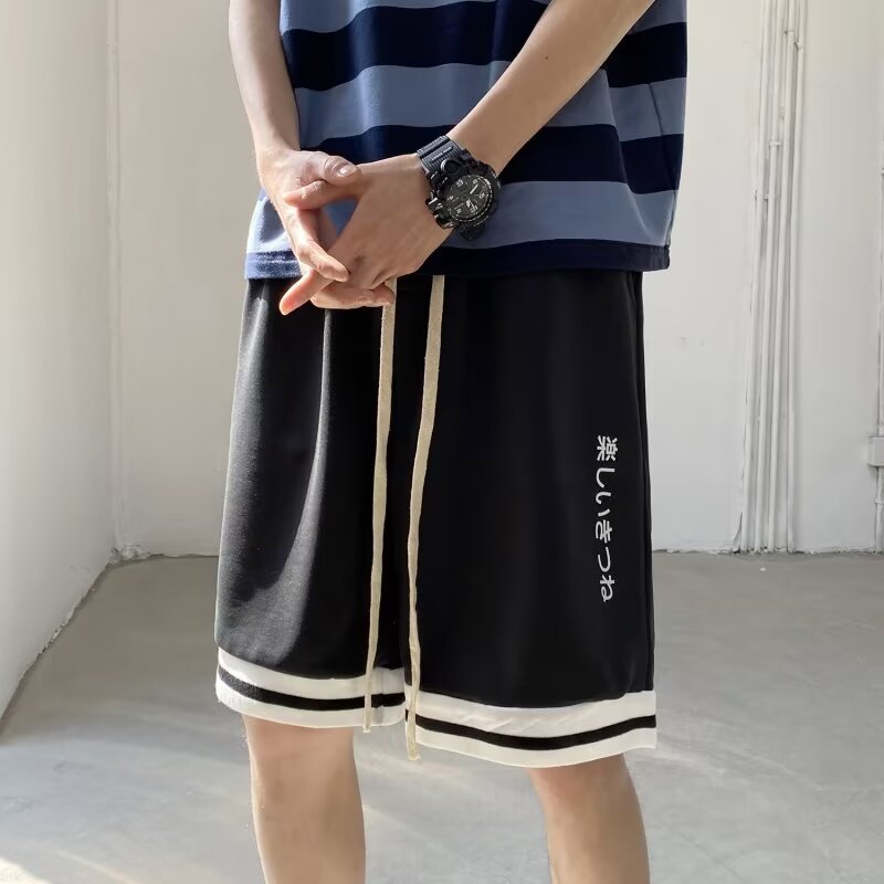 休闲运动短裤男夏季学院风宽松百搭五分裤篮球裤102B-K2424P30,男装牛仔裤,星座102B