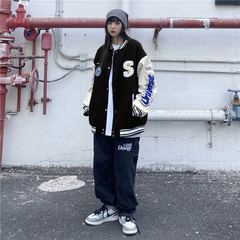 春棒球服宽松克莱因蓝外套工装休闲夹克男女外套102B-JK502P68,男装夹克,星座102B