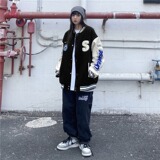 春棒球服宽松克莱因蓝外套工装休闲夹克男女外套102B-JK502P68，男装夹克，星座102B