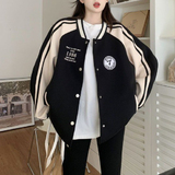 秋25美式复古刺绣棒球服外套宽松学生休闲夹克上衣102B-JK872P78，男装夹克，星座102B