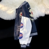秋款美式刺绣飞行员夹克男女情侣潮牌棒球服外套102B-J9496P75，男装夹克，星座102B