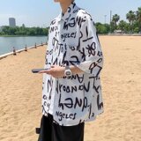 夏季薄款学生宽松韩版设计感小众轻熟港风上衣102B-C8610P28特，男装衬衫，星座102B