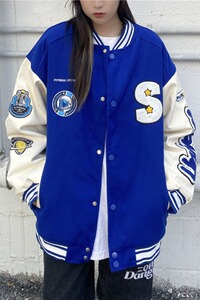 常年有货直播棒球服宽松外套工装休闲夹克男女102B-JK8002P75图片