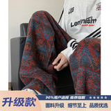 潮民族风裤秋冬慵懒风阔腿裤新风提花休闲长裤102B-K4999P68，男装休闲裤，星座102B