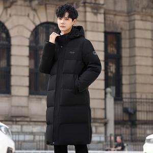 冬羽绒服男连帽渐变长款加厚工装外套情侣羽绒衣102B-Y881P235图片