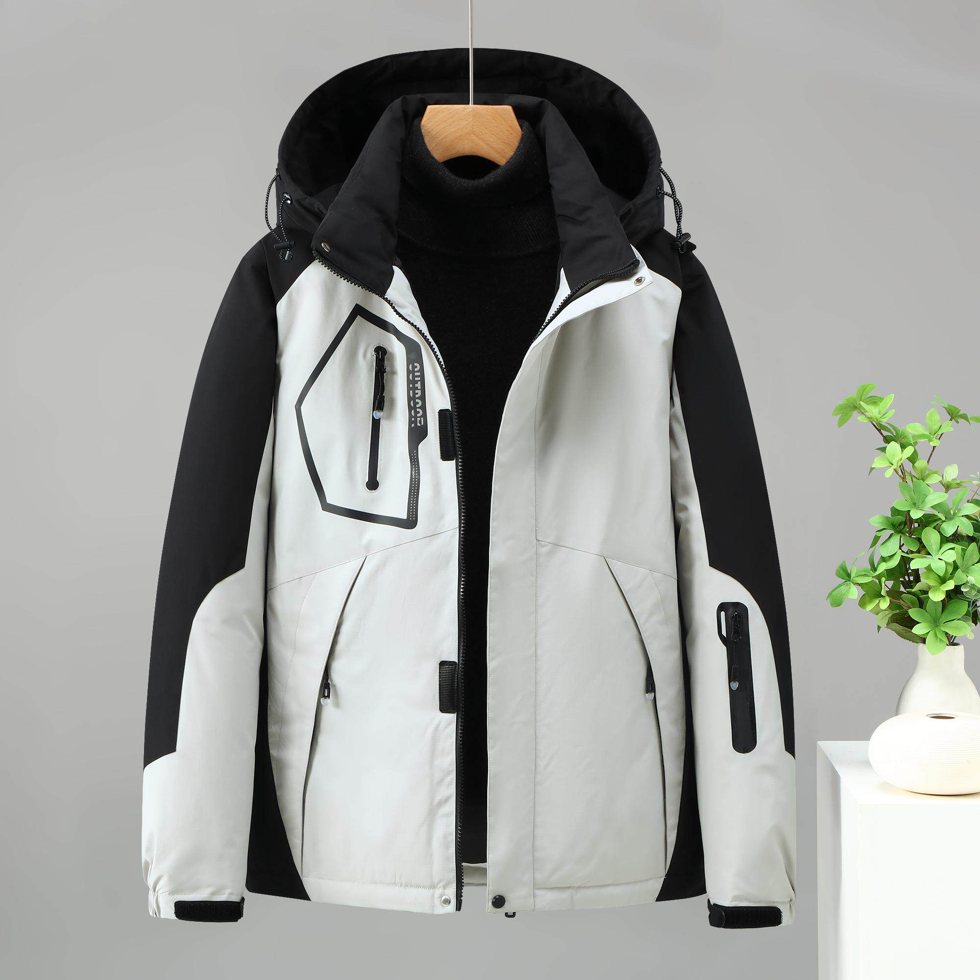 冬羽绒服男连帽拼接加厚工装外套情侣羽绒衣外套102B-Y4961P195,男装棉衣,星座102B