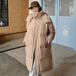 加厚潮男大领子连帽工装情侣款宽松保暖羽绒服男女102B-Y5925P195图片