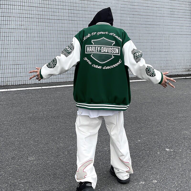 春款棒球服高街设计感小众vintage美式街头外套男102B-W8001P75,男装夹克,星座102B