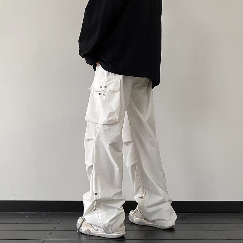 美式大口袋工装裤春夏阔腿裤宽松显瘦休闲运动伞兵裤102B-K812P45,男装工装外套,星座102B