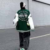 vintage复古棒球服男春秋季美式高街嘻哈外套青少年潮ins宽松夹克，男装夹克，星座102B