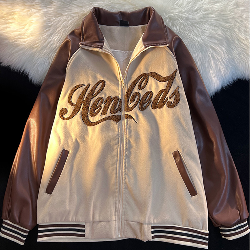2023龙凤尼布秋外套夹克棒球服双层加内里布毛巾绣102B-JK6373P58,男装夹克,星座102B