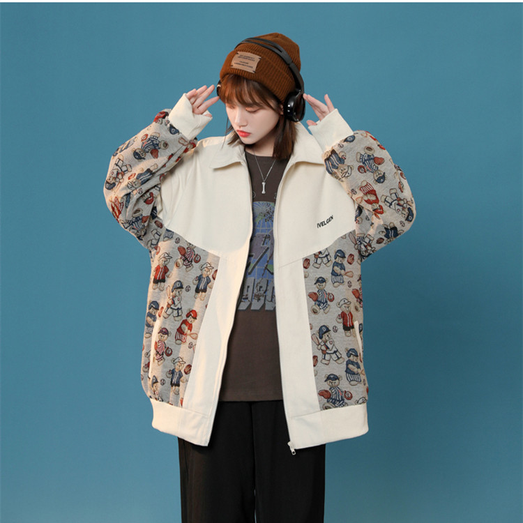 外套早秋潮ins盐系百搭棒球服新款复古上衣外套男女102B-W362P55,男装夹克,星座102B