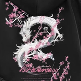 秋25潮牌樱花印花连帽卫衣风情侣外套102B-W2858P50加绒60，女装短外套，星座102B