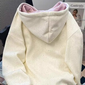 加绒设计感可爱腊肠狗外套开衫宽松连帽卫衣102B-W22804P58加绒68图片