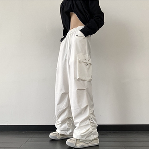 大口袋工装裤新款阔腿裤宽松显瘦休闲运动伞兵裤男女102B-K812P48图片