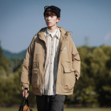 户外登山露营羽绒服男潮牌加厚保暖连帽白鸭绒外套102B-Y8807P165，男装羽绒服，星座102B