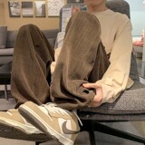 加绒加厚麦穗灯芯绒宽松休闲阔腿裤男休闲裤102B-K8205P45加绒55，男装卫衣，星座102B