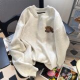 秋2025纯棉银狐绒美式卫衣高街潮牌宽松上衣102B-W4014P48加绒58，男装卫衣，星座102B