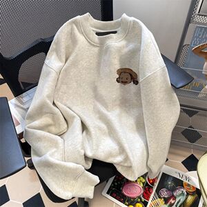 秋2025纯棉银狐绒美式卫衣高街潮牌宽松上衣102B-W4014P48加绒58图片