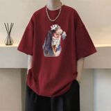 纯棉淘抖质量高街男女夏小丑印花潮ins情侣短袖t恤102B-T2225P30，男装T恤，星座102B