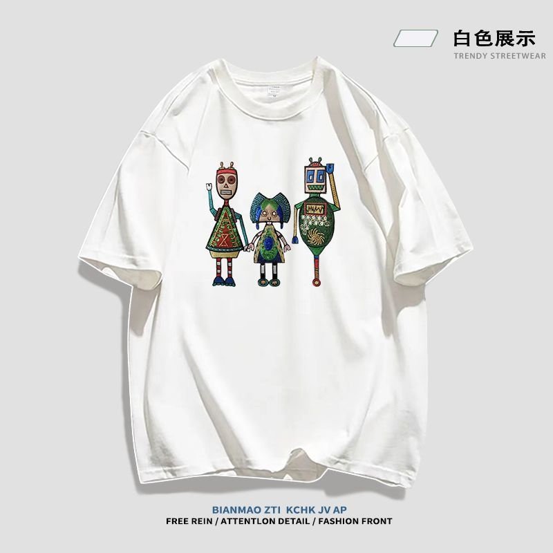 纯棉精梳复古潮流hiphop美式高街夏季学生党穿搭chic102B-T672P30,男装T恤,星座102B