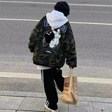 23全棉美式复古夹克棒球服外套迷彩毛巾绣宽松上衣102B-JK0729P98，男装夹克，星座102B