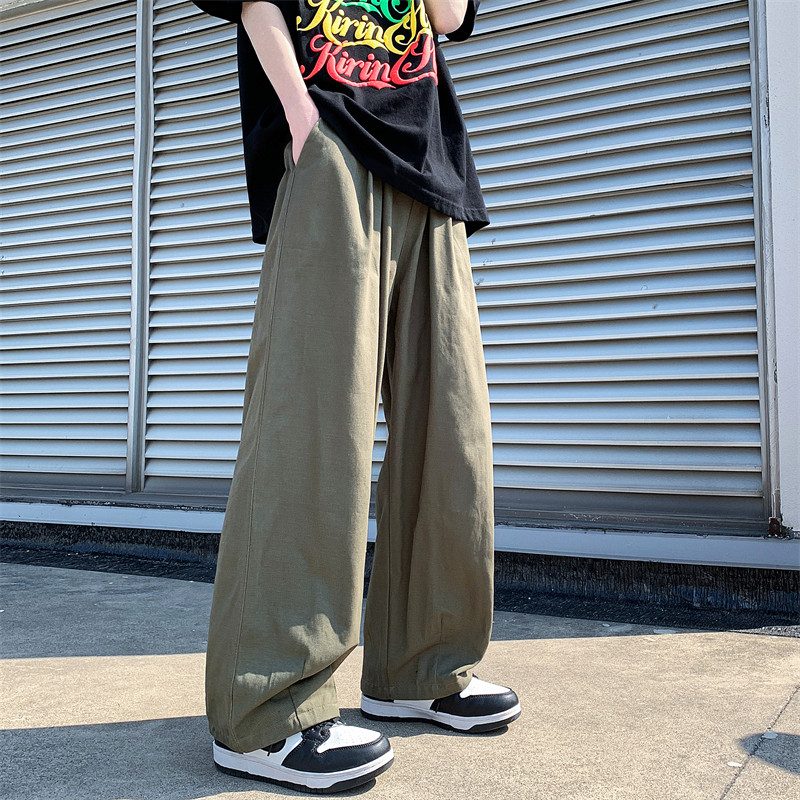 水洗棉100%日系工装裤男港风潮牌宽松阔腿休闲裤子102B-K8259P45,男装休闲裤,星座102B