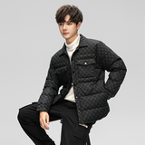 冬款羽绒服男字母logo翻领加厚按扣短款外套羽绒衣102B-Y5328P155，男装羽绒服，星座102B