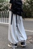 2024秋ins复古街头灯笼裤阔腿抽绳宽松束脚裤男女102B-K353P40，男装休闲裤，星座102B