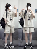 休闲运动套装男女夏季新款套装学生韩版宽松两件套102B-TZ070P55，男装休闲套装，星座102B