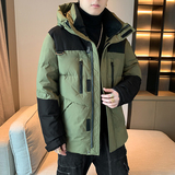 工装情侣装羽绒服男女连帽户外加厚派克服冬外套102B-Y8270P185，男装羽绒服，星座102B