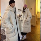 加厚潮男大领子连帽中长情侣款宽松工装羽绒服男女102B-Y5065P195，男装羽绒服，星座102B