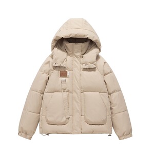 情侣款提花面料棉衣棉服工装厚外套面包服棉袄外套102B-M1314P95图片