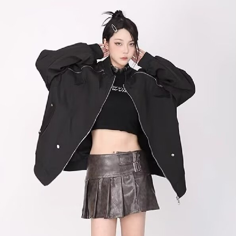 秋25原版高街工装夹克男女休闲棒球服飞行员外套潮102B-JK6999P85,男装夹克,星座102B