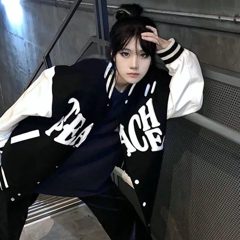 加厚棉潮牌数字印花撞色拼接棒球服外套情侣夹克102B-JK8126P88,男装夹克,星座102B