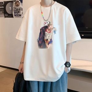 纯棉淘抖质量高街男女夏小丑印花潮ins情侣短袖t恤102B-T2225P30图片