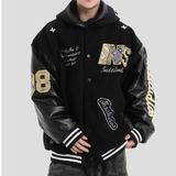 秋2025潮情侣毛巾刺绣复古棒球服宽松夹克外套男102B-JK816P78，男装夹克，星座102B