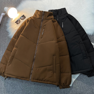 立领棉衣男女冬美式复古宽松休闲棉服情侣面包服外套102B-M585P95图片