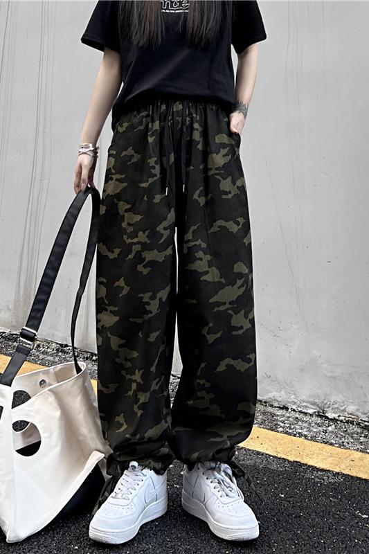 纯棉美式高街复古hiphop嘻哈迷彩工装裤显瘦裤男女102B-K8803P68,女装休闲裤,星座102B