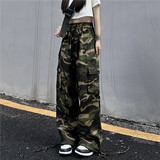 2024秋美式高街复古hiphop嘻哈迷彩工装休闲裤男女102B-K8801P68，男装休闲裤，星座102B
