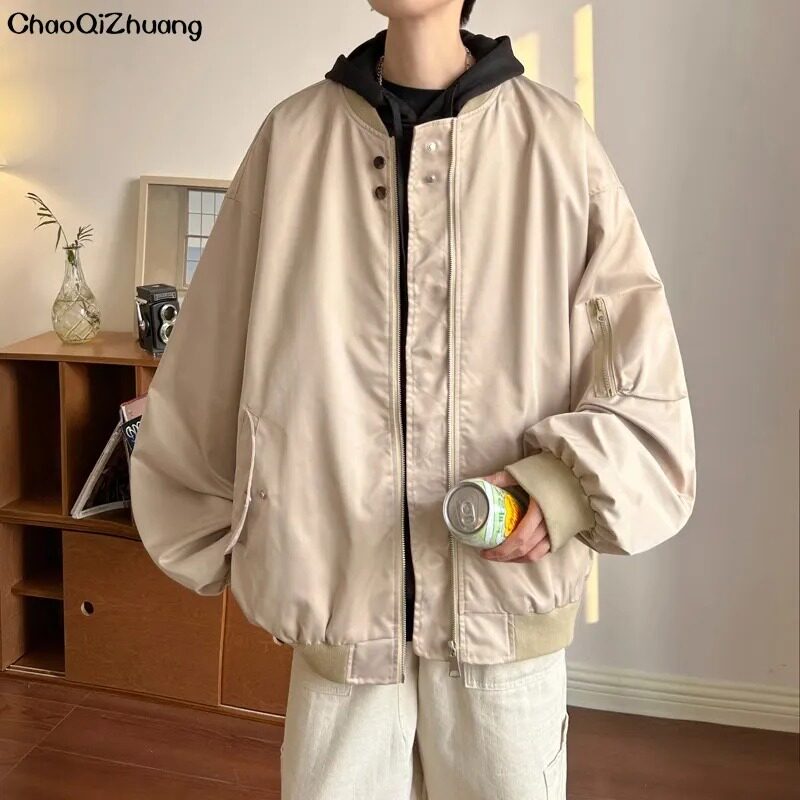 秋2025小牛津防水潮牌痞帅印花外套男女棒球服夹克102B-JK8688P68,男装夹克,星座102B