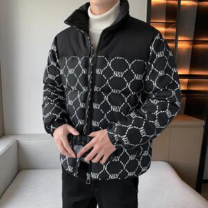 冬装羽绒服男NY菱格拼接加厚工装情侣羽绒衣外套102B-Y4310P185图片