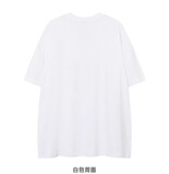 纯棉夏季新款坐立猫咪项链短袖印花上衣T恤男女102B-T0214P30，男装T恤，星座102B