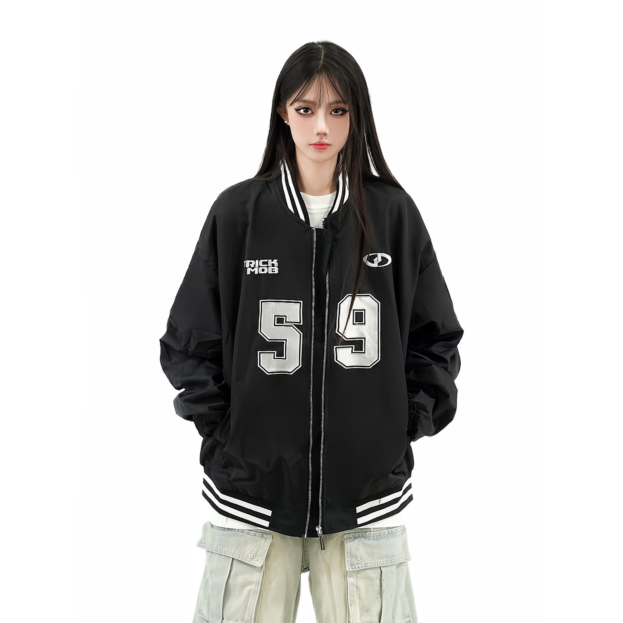 秋2025韩系棒球服外套美式慵懒chic情侣夹克男女潮102B-JK834P78,男装夹克,星座102B